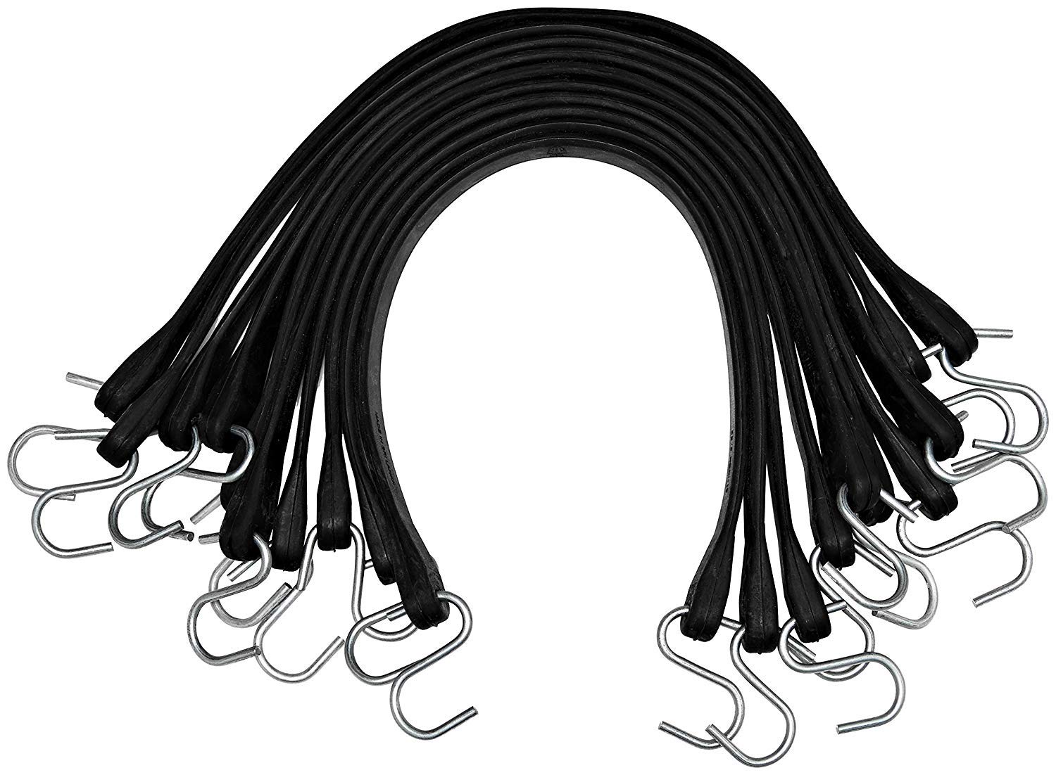 Kitchentoolz 41" inch Natural Rubber Bungee Cords with Hooks