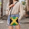 thumbnail image 5 of LedBack Jamaica Flag Print Leather Crossbody Handbag Satchel Bag with Adjustable Strap, Hobo Purse Shoulder Handbag with Multi Pockets for Travel Shopping Work, Green, 5 of 7