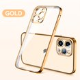 thumbnail image 1 of Funda de silicona suave transparente con marco chapado de lujo para iPhone 14 Plus 13 12 11 Pro Max Mini X XS XR SE 2022 8 7 funda transparente de TPU Tan Jianjun unisex, 1 of 2