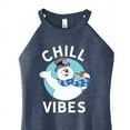 thumbnail image 3 of Frosty The Snowman - Christmas - Chill Vibes - Juniors High Neck Tank Top, 3 of 5
