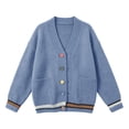 thumbnail image 5 of gbyLJF Womens V Neck Cardigan Sweater Long Sleeve Button Down Knitted Tops Coats with Pockets, 5 of 6