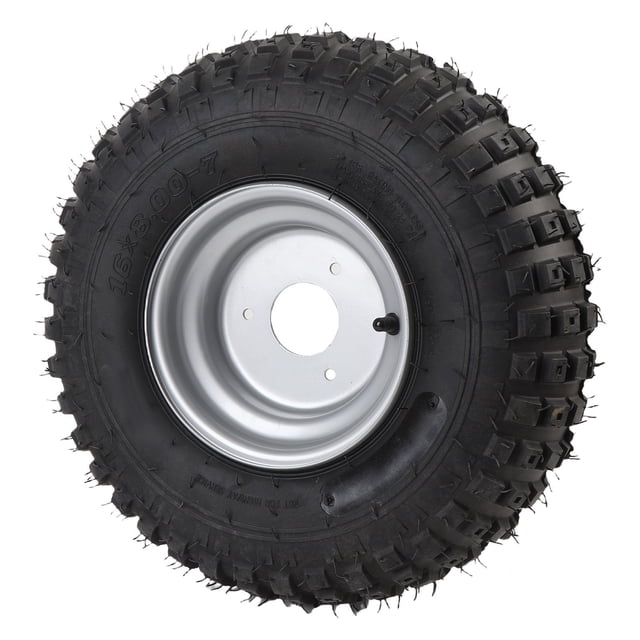 16X8-7 Tire with Rim Replacement, ATV UTV Tire Excellent Road Grip 7 Inches for Cart Garden Lawn Mower