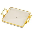 thumbnail image 2 of Rongfmy Serving Tray Rectangular with Handles Countertop Organizer for Hotel Parties Amber, 2 of 9