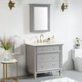 thumbnail image 6 of ANGELES HOME 36" Bathroom Vanity with 24" Wall Mounted Mirror Cabinet, Wooden Bathroom Vanity with Sink Set, Freestanding Bathroom Furniture for Home Decor and Storage Organization, Titanium Grey, 6 of 7