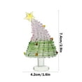 thumbnail image 3 of Mini Christmas Tree Ornaments, Glass Christmas Decorations, Small Miniature Winter Figurines for Holiday Crafts and Xmas Party, Set Of 1 In Assorted Colors, 3 of 7