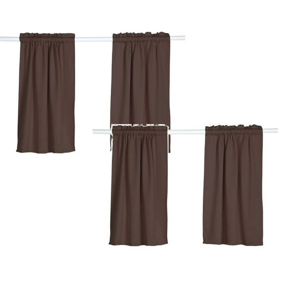 Small Window Curtains ,Kitchen/Bathroom/Kids Bedroom Decor Thermal Insulated Window Short Curtain Room Darkening Window Curtain Tiers 2pcs
