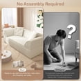 thumbnail image 6 of New 3-in-1 Convertible Sofa Bed, 79.5" Modern Deep Seat Couch with 2 Pillows, 3-Seater Sofa, Sparkling Chenille Fabric Sofa,Chaise Lounge for Living Room, Studio,Office,Beige, 6 of 6
