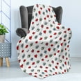 thumbnail image 4 of Emoticon Soft Flannel Fleece Throw Blanket, Beauty Illustration of Open Close Eyes in Hand Drawn Style with Hearts and Lips, Cozy Plush for Indoor and Outdoor Use, 50" x 60", Multicolor, by Ambesonne, 4 of 5