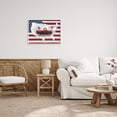 thumbnail image 3 of Stupell Industries Farmhouse American Flag Transportation Painting White Framed Art Print Wall Art, 30 x 24, 3 of 9