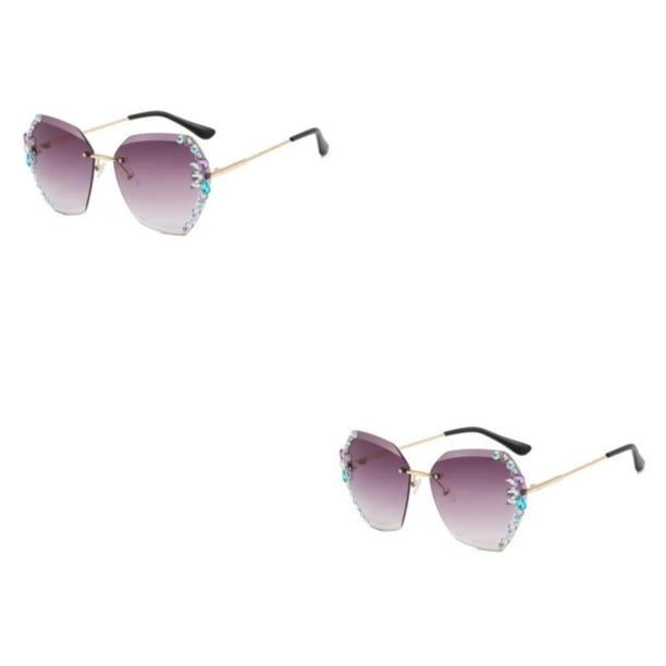 Gafas de sol Qarigey sin montura Protector multiusos Playa Multicolor Lentes de bloqueo de luz Tipo 2 2piezas