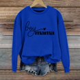 thumbnail image 2 of Holzkary Sweatshirts for Women Hoodies Mama Boys Sweatshirt Long Sleeve Mama Sweatshirt Loose Crew Neck Fall Tops Graphic Printed Pullover Top Comfy Fall Winter Outfits Clothes 2025 Fashion Blue Xl, 2 of 4
