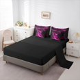 thumbnail image 3 of Homewish Pink Neon Lightning 7pcs Queen Bedding,Modern Abstract Bedding Comforter Set Queen,Black Reversible, 3 of 8