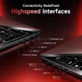 thumbnail image 6 of 17.3" IPS FHD Gaming Laptop, 6 Cores AMD Ryzen 5 6600H 32GB DDR5 RAM 1TB SSD (Beat i7-1165G7 up to 4.5GHz) 660M 6nm GPU-Computer with 100W Type-C Backlit Keyboard, Fingerprint Win 11 Gray, 6 of 7