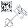 thumbnail image 1 of Pendientes SMILEST de plata de ley 925 con moissanita de 0,8 quilates, 1 of 4