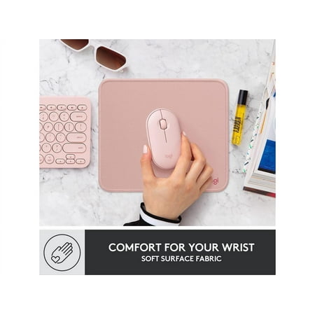 Logitech - Mouse Pad Studio Series with Spill-Resistant Surface (Medium) - Darker Rose