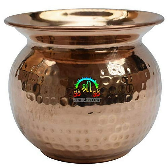 Handmade Indian Copper Kalash Lota for Festival Puja