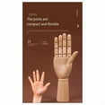thumbnail image 2 of Wooden Hand Model Hand Figurines Rotatable Joint Drawing Sketch Mannequin Miniatures Desktop Room Decoration 10 Inch, 2 of 5