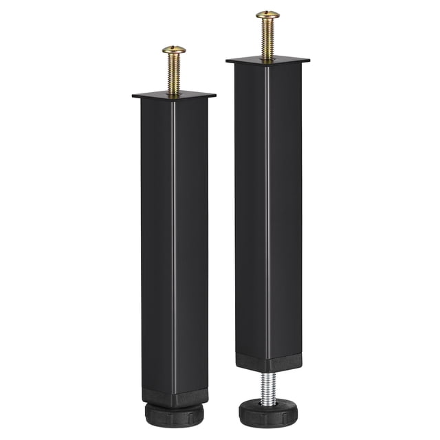Uxcell 2 Paquete de Patas de Soporte para Marco de Cama de Altura Ajustable (200mm-235mm/7.9"-9.3"), Negro