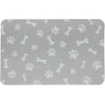 thumbnail image 2 of Dog Pet Food Mat - Dog Mat for Food and Water - Dog Water Bowl Mat for Messy Drinker - Absorbent Non-Slip Pet Mat - Pet Supplies Mat, 16.9"x24" Gray, 2 of 6
