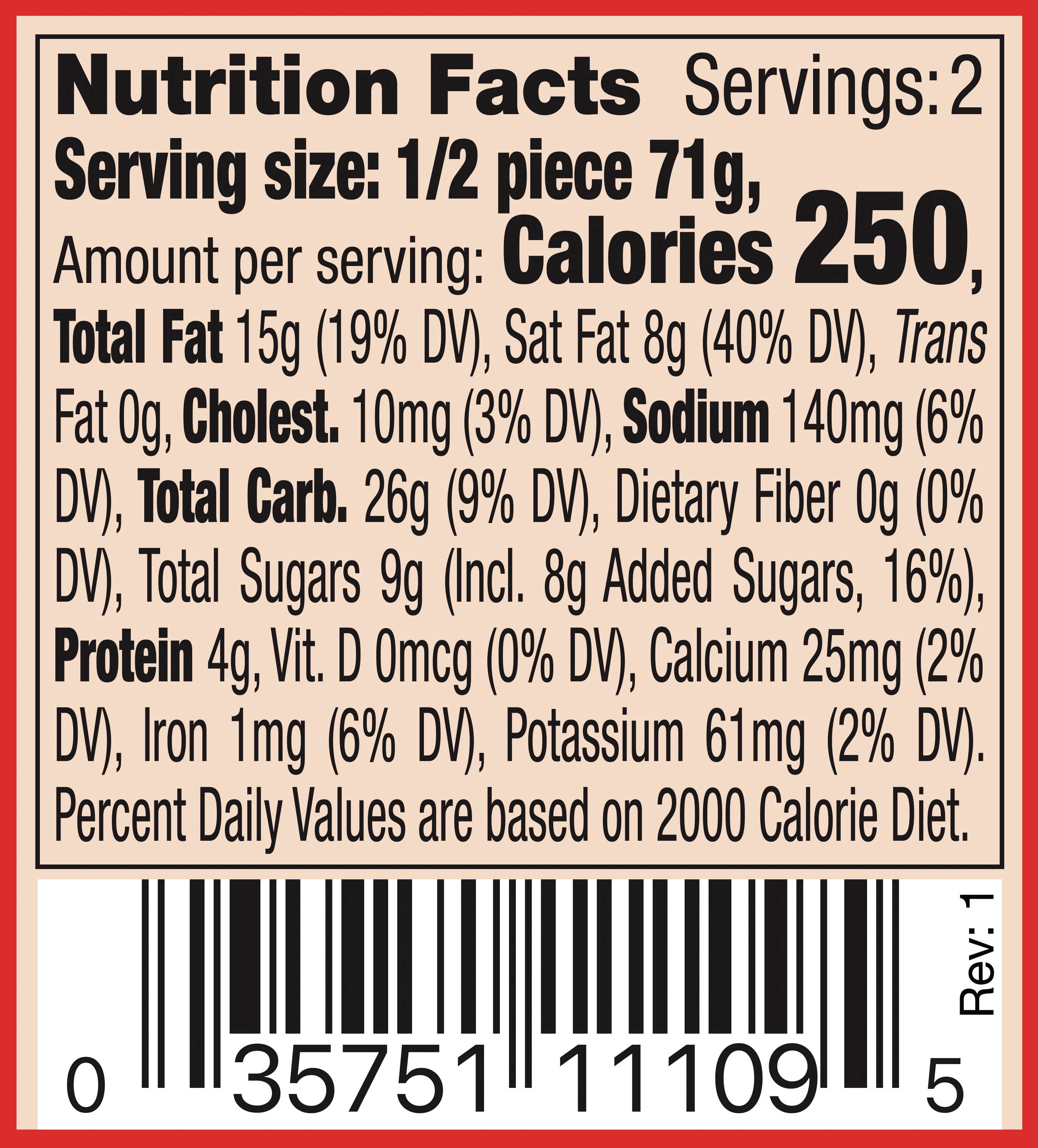 Bon Appetit Cheese and Berries Danish, 5 oz