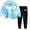 a32-Sky Blue, variant on KPOPLK Toddler Girl Clothes Kid Two Piece Floral Print Long Sleeve T-Shirt Crewneck Sweatshirt Top and Legging Pant Casual Fall Winter Spring Outfit Size 7-8 Years