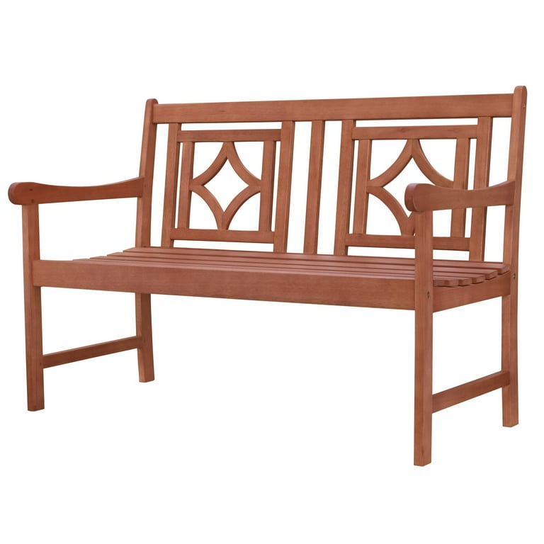Amabel Patio Diamond Wooden Garden Bench 18 H x 46 W x