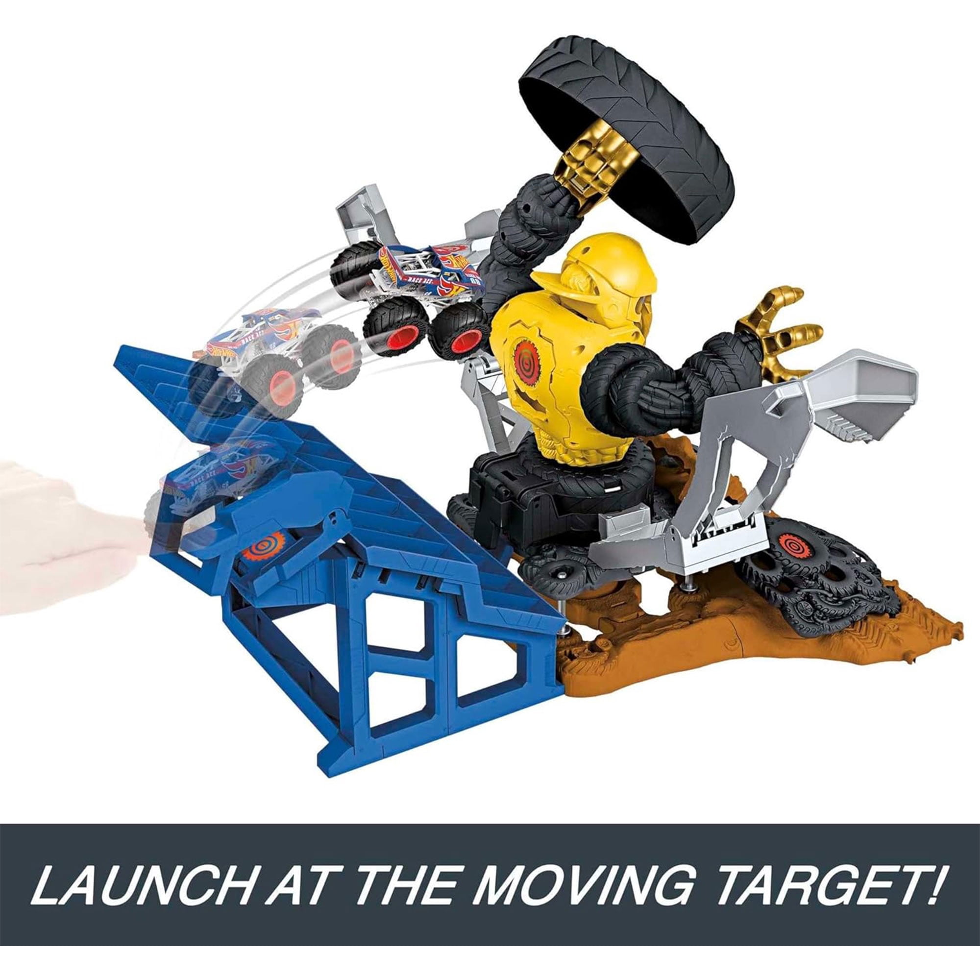 Hot Wheels Mega Wrex Versus Crushzilla Takedown Playset