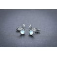 thumbnail image 2 of Coachuhhar Leaf Earrings for Women 925 Sterling Silver Moonstone Earrings Leaf Stud Earrings Moonstone Jewelry Gifts Hypoallergenic Earrings for Sensitive Ears, 2 of 7