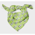 thumbnail image 3 of Bimba Green Dots & Raccoon Animal Printed Pure Silk Scarf For Hair Neck Head Bandanas For Women 40 x 80 Inches, 3 of 6