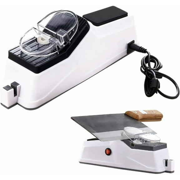 Electric Knife Sharpener,(USB) Double Sided Knife Sharpener,Quick Sharpening & Polishing,Double Sided Knife Sharpener,with Protective Cover.（1pcs-L）