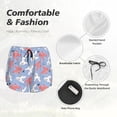 thumbnail image 6 of Lsque Cartoon Poodle Dog Printed Women's Running Shorts with Liner Pockets,Elastic Quick Dry Workout Athletic Gym Yoga Shorts,Womens High Waist Shorts-Large, 6 of 9