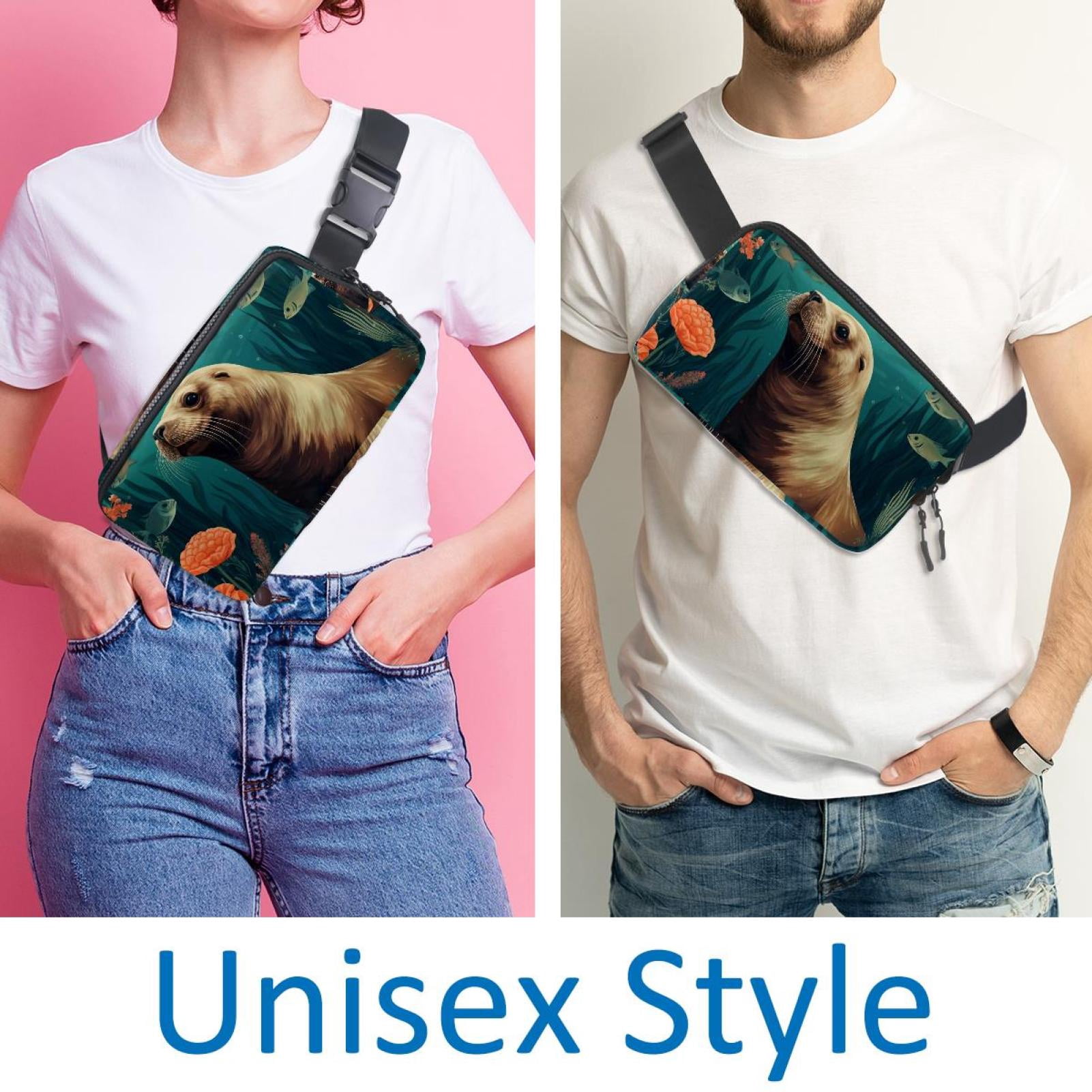 Sea lion Lightweight Running Belt Waist Bag with Extension Strap and Money Belt - Unisex