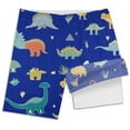 thumbnail image 4 of MEZZALL Boys Shark Printed Swimming Shorts With Lace Up High Waisted Loose Casual Swim Trunks Summer Beach Vacation Pool 7Y Breathable Kids Wear, 4 of 5