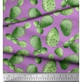 thumbnail image 3 of Soimoi Purple Poly Georgette Fabric Cactus Tree Print Fabric by Yard 42 Inch Wide, 3 of 3