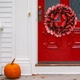 thumbnail image 3 of Abbracc Couronne de Porte Décorative pour Halloween, Décoration Murale de Ferme, Rouge, 3 of 8