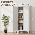 thumbnail image 3 of Metal Pantry Cabinet, 61''  White Kitchen Pantry Storage Cabinet with Doors and Adjustable Shelves, Utility Room, Homes, Offices, Garage-, Assembly Required, 3 of 10