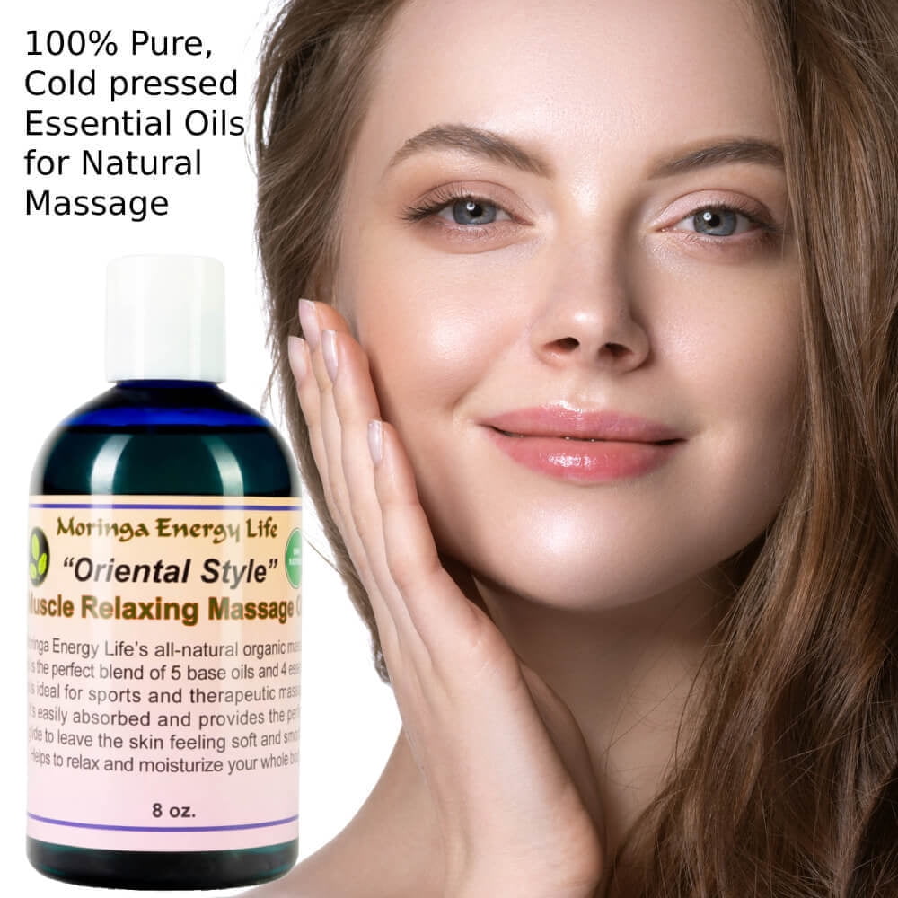 Natural Massage Oil by Moringa Energy Life, 8 oz.