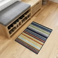 thumbnail image 2 of Ottomanson Striped Indoor Doormat 2'3" x 3' - Non Slip Low Pile Area Rug for Entryway, Multicolor, 2 of 11