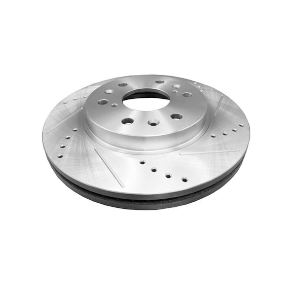 Front Left 329.95mm Drilled Slotted Brake Disc Rotors For 2007-2014 Chevrolet Suburban 1500