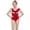 Red, variant on XBASW 2-12T Girls One Piece Swimwear Princess Beach Sets Summer Bikini Bathing Suits Solid Color Ruffled Swimsuits for Toddler Kids Baby