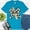 Aqua, variant on Girls Fifth Grade Shirt – Back to School Pencil & Bow Outfit, Natural, S