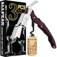 thumbnail image 1 of Bottle Opener Wine Opener Corkscrew - 3PCS Multi-Purpose Wine Bottle Opener, Corkscrew Wine Opener, Ouvre Bouteille de Vin, Bar & Wine Tools Corkscrews & Openers Bottle Openers - WineRed, 1 of 1