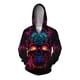 thumbnail image 2 of Sudadera con capucha y estampado gráfico de calaveras para hombre, ropa de otoño, sudaderas con cremallera, sudaderas con capucha góticas para hombre, 2 of 4