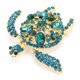 thumbnail image 2 of Broche en forma de tortuga para mujer, broche de aleación con diamantes de imitación, accesorio de joyería a la moda, 2 of 5