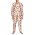 thumbnail image 3 of Daiia Beautiful Fox1 for Men's Long-Sleeved Pajama Set – Soft & Comfortable Sleepwear Button-Up Pajamas Cozy Lounge Wear-X-Large, 3 of 7