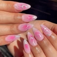 thumbnail image 5 of Valentine’s Day Press On Nails Short Glossy Acrylic Fake Nails with Heart Design, Valentines Day Nails Set Press-ons, Artificial False Nails with Jelly Adhesive Glue for Women Nail Art 24PCS, 5 of 8