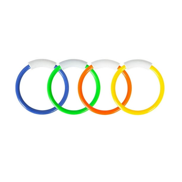 4 anillos de buceo para piscina, juguete de piscina multicolor a granel, juguetes de buceo , juguetes de agua para para que juega Sunnimix anillos de buceo