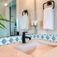 thumbnail image 3 of Mi Alma Removable Vinyl Star Shaped Blue Backsplash Tile Stickers, 24pcs, 3 of 11