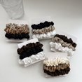 thumbnail image 2 of Scrunchies de satén de seda para mujer, cuerda para el cabello de Color sólido, soporte para Cola de Caballo elegante, banda de goma elástica, accesorios para el cabello, 3 piezas por juego, 2 of 4