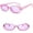 Clear Purple, variant on Oval Frame Sunglasses Cow Color Sun Shades Glasses Small Women Eyeglasses